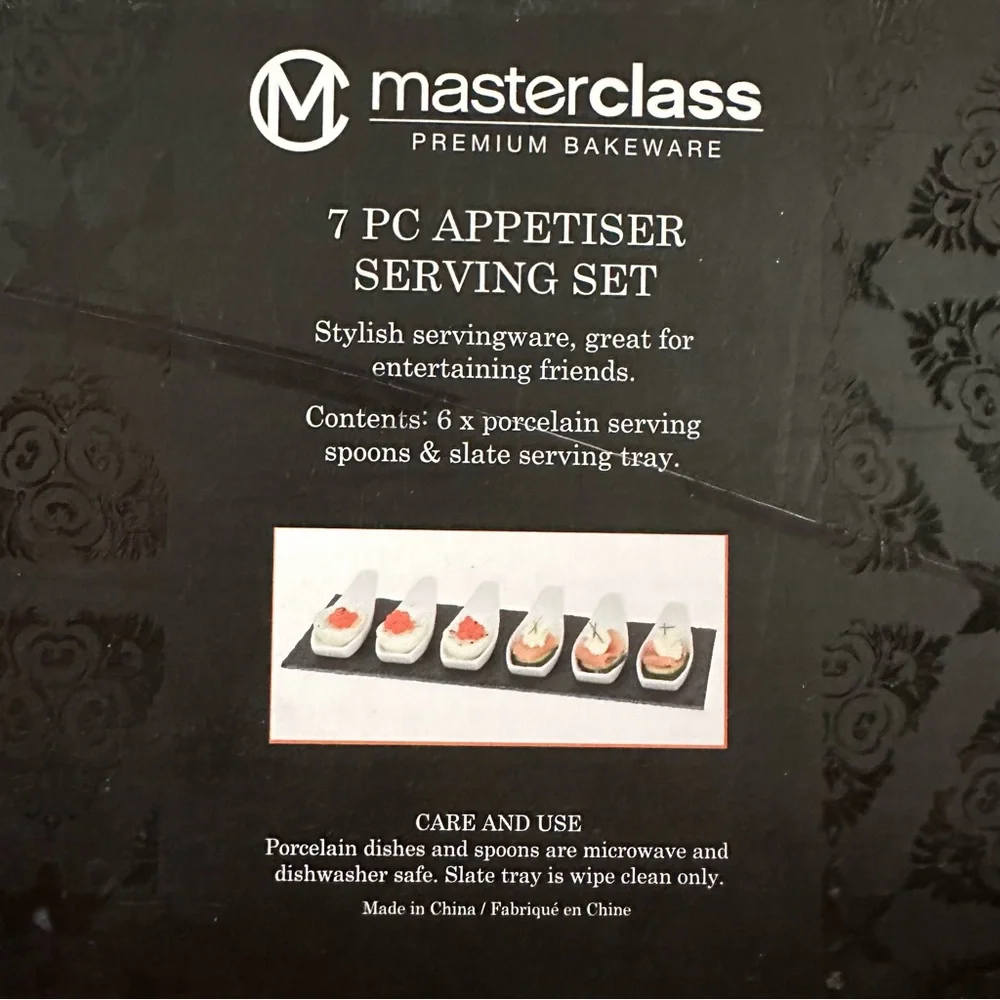 NIB - MasterClass Appetizer Servers w/ Slate Tray - Picture 5 of 6